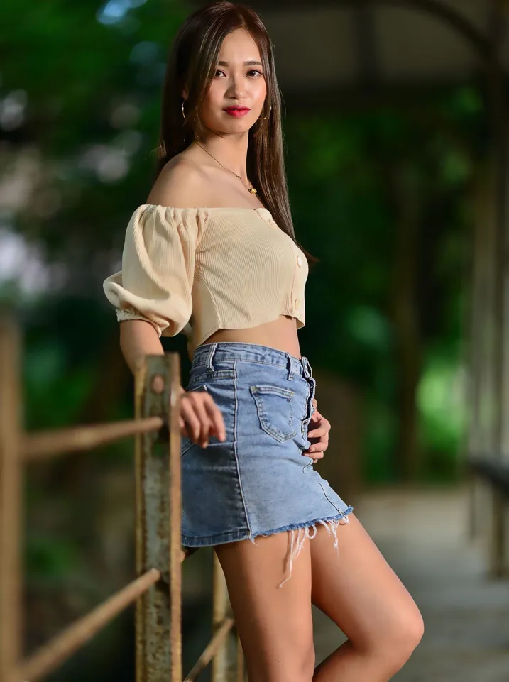 [Mzsock] NO.203 Xu Xiaozhen denim short skirt, high heels and beautiful legs street photography#[73P]-60