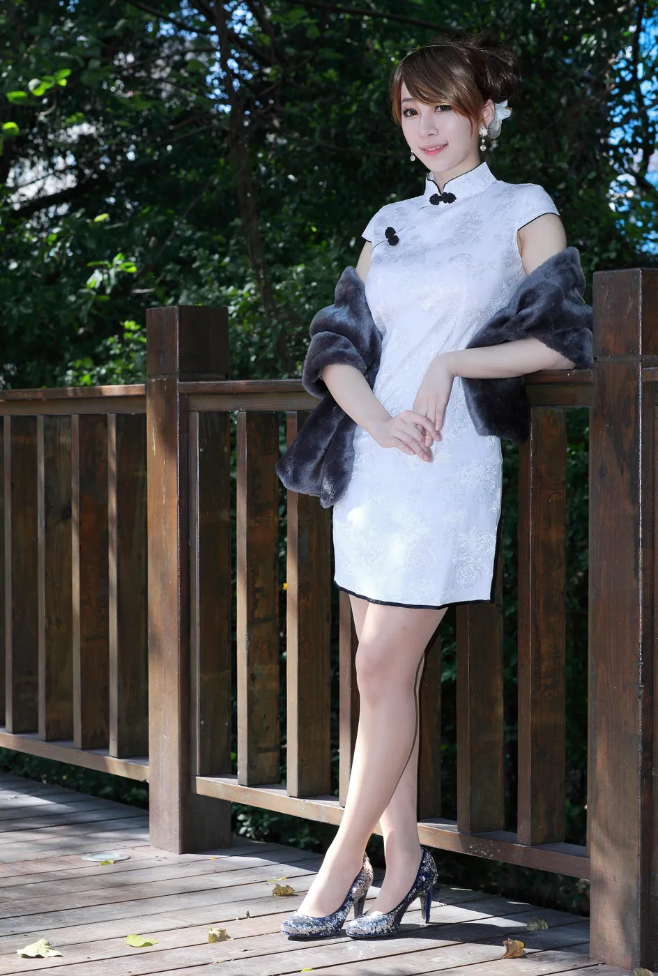 [Mzsock] NO.212 Xiaoyou short cheongsam, stockings, high heels and beautiful legs street photography#[78P]-1